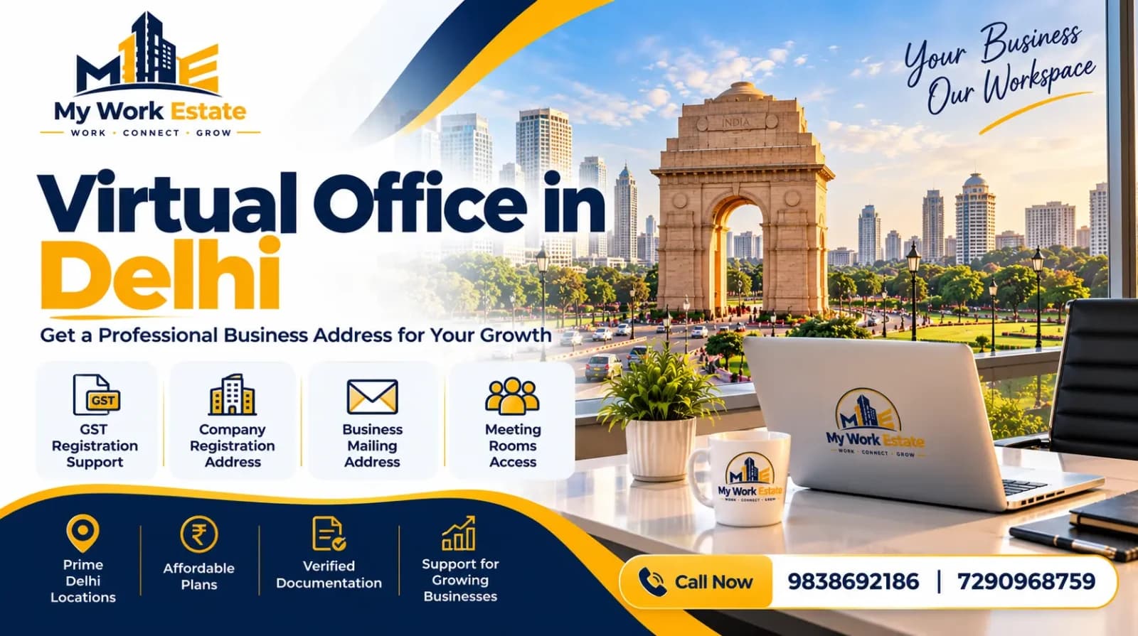Virtual Office in Delhi: GST Registration, Company Address & Cost Guide