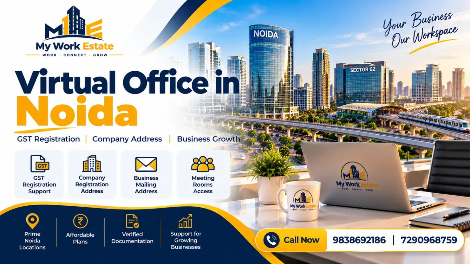 Virtual Office in Noida: GST Registration, Company Address, Cost & Connectivity Guide
